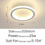 Lihtne &uuml;mmargune vahek&auml;iguvalgusti lae LED-lamp Diameetriga 25 cm Paigaldatud Creative K&ouml;&ouml;gi laevalgustid Ruudukujuline laelamp kodus siseruumides Warm white