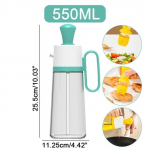 2-&uuml;hes &otilde;lidosaator silikoonharjaga BBQ &otilde;lipihustiga klaaspudel grillimiseks toiduvalmistamiseks maitseainepudel k&ouml;&ouml;git&ouml;&ouml;riist pruun