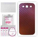 apgo skin sticker film foil vinyl for the BACK compatible with Samsung Galaxy S3 i9300, scratch-resistant, easy to install - Carbon Chameleon CAKA5