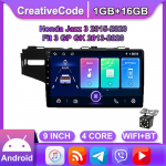 Autoraadio Carplay Honda Jazz 3 2015-2020 jaoks Sobib 3 GP GK 2013-2020 Android Multimeedia Video M&auml;ngija GPS Navigatsioon WIFI 1+6GB 1+16GB