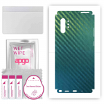 apgo Protective Skin Sticker for the back+sides compatible with Samsung Galaxy Note 10 Plus 5G, Full Wrap Film, Foil, Vinyl - Pattern Carbon Chameleon