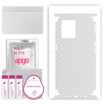 apgo Protective Skin Sticker for the back+sides compatible with Realme 9 Pro Plus, Full Wrap Film, Foil, Vinyl - Pattern Transparent Carbon