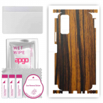 apgo Protective Skin Sticker for the back+sides compatible with Vivo iQOO U1x, Full Wrap Film, Foil, Vinyl - Pattern Tigerwood