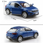 5-tolline metallist autosimulatsioon survevalu ja m&auml;nguasjas&otilde;iduk Volkswagen T-ROC maastur RMZ city 1:36 sulamist mudelikingitused lastele