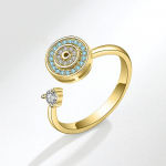 SMJEL Fidget Spinner Ring &Auml;revus naistele Mitme kristallist lillega silma liblikas loomas&otilde;rmus P&ouml;&ouml;ratav stressivastane pulmaeht resizable