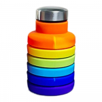 Fitness Sport Veepudel Silikoonist Kokkupandav Joogitops V&auml;lisreisiks Ronimine Jalgrattapudel Kamuflaaž kokkupandav veekeetja 0.5L