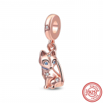 S925 H&otilde;bedane Loomade v&otilde;lu Kass Koer Panda &Ouml;&ouml;kull Orav &Uuml;kssarvik Hobune Karu J&auml;nes DIY Bead Fit Original K&auml;ev&otilde;ru Peened ehted