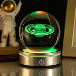 Kristallkuuli &ouml;&ouml;tuled H&otilde;&otilde;guv planeet Galaxy Astronaut 3D RGB Kuu laualamp Atmosf&auml;&auml;rilamp Lauakaunistused Lastele kingitused