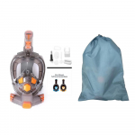 OLIKEI T&auml;isn&auml;o sukeldumismask T&auml;iskasvanutele Professionaalne T&auml;iskuiv snorgeldamismask Uduvastane Lekkekindel veealune Ujumismask Ohutu hingamine L/XL oranž