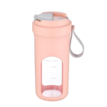Mini elektriline kaasaskantav blender 370 ml puuviljamahlapress kaasaskantava veetassi mahlapressi jaoks smuutiblender laetav blender roosa