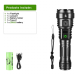 Suure v&otilde;imsusega taskulamp 800 W LED taskulamp 1000000LM taaslaetav lamp kohtvalgusti v&otilde;imas laterna k&auml;silamp matkalamp D-With 26650 battery