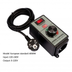 15A kiiruse regulaator 4000W ABS plastist AC220V-250V reguleeritav EU