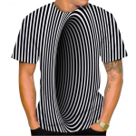 Uus Vertigo moodne 3D prindiga meeste vabaaja hip-hop T-s&auml;rk Vertigo Hypnotic Unisxe naljakas l&uuml;hikeste varrukatega T-s&auml;rk meeste/naiste top XL
