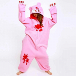 S&uuml;nge Cosplay kost&uuml;&uuml;m, karu fliisist anime Onesies pidžaamad t&auml;iskasvanutele m&otilde;eldud &uuml;hes t&uuml;kis pidžaama magamisriided XL roosa
