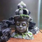 Vaik Guanyin Bodhisattva kuju Kalapaagi haljastus Ornament Simulatsioon K&auml;sit&ouml;&ouml; Akvaariumi kaunistused Kalade peidukoht hall