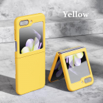 PC Skin Feel &uuml;mbris Samsung Galaxy Z Flip 6 5 4 3 5G Flip 6 Flip 5 2-osaline komplekti kaitse P&otilde;rutuskindel kriimustusvastane Flip4 kate For Samsung Z Flip3 kollane