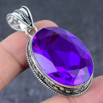 Pink Amethyst Gemstone Handmade 925 Sterling Silver Jewelry Pendant 2.17 b7m10