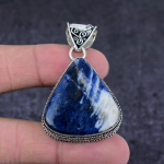 Sodalite Gemstone Handmade 925 Sterling Silver Gift Jewelry Pendant 2.01 y4h41