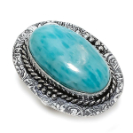 Amazonite Gemstone Handmade 925 Sterling Silver Jewelry Gift Ring Size 9.5 z9u45
