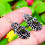 Amethyst Gemstone Handmade 925 Sterling Silver Jewelry Earring 1.77 q3b69