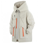 Mulit Pocket Talvejoped Techwear Mantlid Meeste Mood T&auml;navar&otilde;ivad Suurem&otilde;&otilde;tmelised Parkad Soe kapuutsiga jope M khaki