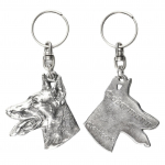 Dobermann, Doberman Pinscher, Dobie - Silver-plated dog pendant, handbag decoration, backpack pendant by Art-Dog brand