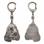 English Cocker Spaniel I - Silver-plated key ring with dog, handbag decoration, backpack pendant by Art-Dog brand
