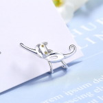 1 tk armas kassiklamber k&otilde;rvar&otilde;ngas naistele 925 sterling h&otilde;bedane k&otilde;rvamansett ilma auguta ehteta Eh1004