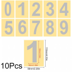 10 tk Siltidele Uksele Kodu Aadress Aed Aia Dekor Peegeldav Postkasti Numbrite Kleebis 75x48mm