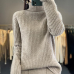 Naiste ka&scaron;miirist sviiter Qinghe ka&scaron;miir 30% ka&scaron;miir 70% vill Naiste s&uuml;gis- ja talvine ka&scaron;miirist pullover pehme ja soe XL pruun