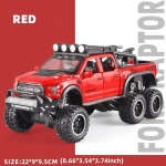 Uued 1/28 Raptor F150 maastikuautode mudelid M&auml;nguasjad Sulamist Diecast Heli Valgusega Tagasit&otilde;mmatavad Metallist S&otilde;idukim&auml;nguasjad Poisile Kingitus Kollektsioon Kingitus must