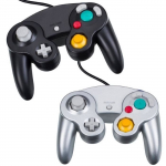 Manette Classique Filaire Gamepad - Contr&ocirc;leur de Jeu Compatible avec GC Noir/Argent