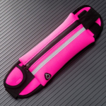 Ceinture banane de sport - SHOP-STORY - &Eacute;tanche - Rose - Sortie &eacute;couteurs - Poche zipp&eacute;e