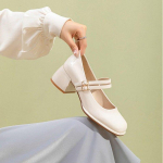 Prantsuse k&otilde;rge kontsaga Mary Jane kingad kevad ja suvi retro keskmise paksu kontsaga &uuml;hekordsed kingad haldjatuul mood k&otilde;rged kontsad 39