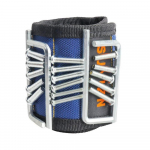 Tugev magnetiline k&auml;epael Kaasaskantav t&ouml;&ouml;riistakott Elektrik Reguleeritav randmerihm Kruvid V&auml;ikesed metallnaelad Poldid Autoremondit&ouml;&ouml;riista jaoks Black 3 rows 6 magnets