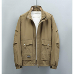 Uus p&uuml;stijakk Meeste jope mitme taskuga v&auml;litingimustes veekindel lukuga Trench vabaaja jope, suur suurus 8XL XL khaki