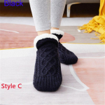 S&uuml;gistalv Naiste Sussid Kodu Sokid J&otilde;ulud Multifilm P&otilde;drap&otilde;randa sokid Palus samet Libisemiskindel vaip kohev soojad sokid 35-39 must