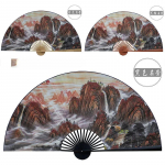 50x88cm suur maalipaberist ventilaator seinale riputatav dekoratiivne kokkupandav ventilaator kontorisse, esikusse, koju, elutuppa, dekoratiivne ventilaator Lucky Strike 50x88cm