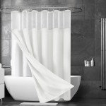 Kahekihiline Du&scaron;ikardin Veekindel Linane Vannikardina Vooder Vannituppa Vanni Vannitamise Kate H&otilde;bedaste Metallkonksudega 91x183cm(36x72inch) valge