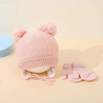 Beebi kootud kindad m&uuml;tsikomplekt &uuml;hev&auml;rviline S&uuml;gisene talvine k&otilde;rvakaitse v&auml;ikelapsele nokam&uuml;ts t&uuml;drukutele poistele armas &otilde;ues&otilde;da One Size valge