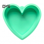 S&uuml;damekujuline koogivorm Mittekleepuv silikoonist k&uuml;psetusj&auml;&auml;tisepudingi vaht, tarretises &scaron;okolaadist kergesti vabastatav k&uuml;psetusvorm s&otilde;brap&auml;eva pulmadeks roheline