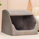 Uus soe talvine koerakuut keskmisele ja suurele koerale kuldne retriiver eemaldatava ja pestava suletud magamiskohaga kassipesa lemmikloomatarbed M-45x35x30cm