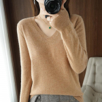 Ka&scaron;miirvillane s&uuml;gistalv vabaaja naiste moekad kampsunid, pikkade varrukatega &otilde;hukesed kootud pullover Topid Naiste džemprid XL