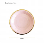 Light Pink Series Party Tableware Romantic Theme Disposable paper cup plates Children's birthday Valentine's Day Decor Supplies