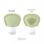 Kaasaskantavad silikoonist t&auml;idetavad reisipudelid du&scaron;igeeli ja &scaron;ampooni jaoks three pack 60ML