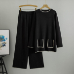 Suur pluss suuruses naiste kevadine uus kootud mood pikas kampsunis, lahtine kaheosaline komplekt one size must