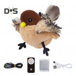 Interaktiivne s&auml;utsuv linnukassi m&auml;nguasi elutruu heliga Puutetundliku aktiveerimisega laetav kassilind m&auml;nguasi toakassidele D