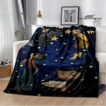 3D C-Coraline multikas tr&uuml;kiga tekk flanell soojad tekid pehme ja mugav tekk voodivooder s&uuml;nnip&auml;evakingitus kodutekstiil 80x100cm
