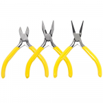 Kaasaskantav 3-v&auml;rviline metallist tangide t&ouml;&ouml;riistakomplekt ehete valmistamisel &uuml;mmarguse ninaga tangide pintsettide komplekt k&auml;sit&ouml;&ouml; jaoks helmeste &otilde;mblemise meisterdamise tarvikud