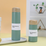 Uus Loominguline Puidus&uuml;&uuml;ga Kaas Taskutass T&uuml;druk &Otilde;pilane Mini Kaasatass Lihtne Roostevabast Terasest Termostass 150ml